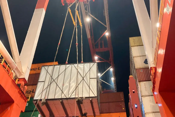 メキシコ向けプレス機 Brake Bulk輸送の様子